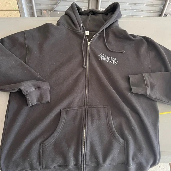 rare HBO Store Shop Game of Thrones Black Hoodie jacket sweatshirt - Picture 1 of 10